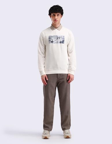 Crew Neck Brand Print Sweatshirt