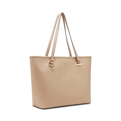 Anne Klein Work Tote with Detachable Pouch, Oatmilk, Oatmilk, X- Large