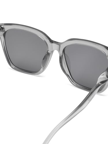 Carlton London Women UV Protected Black Lens Grey and Gold Toned Cateye Sunglasses