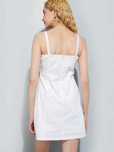 Max Women's Pure Cotton A-Line Midi Dress (SANT11_Ivory