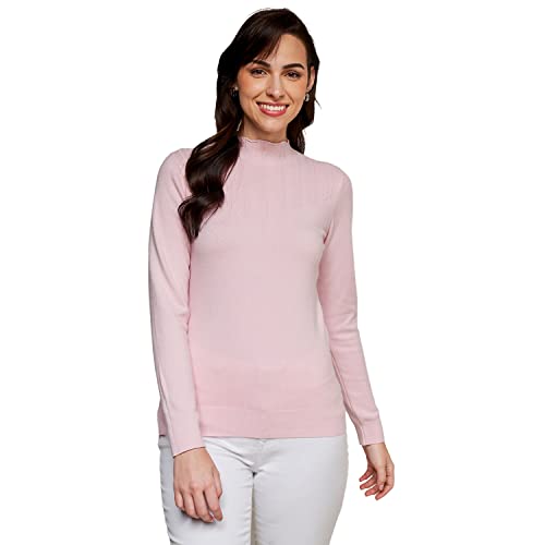 AND Women's Regular Fit Tunic Shirt (FW22AB077TFK_Pink XL)