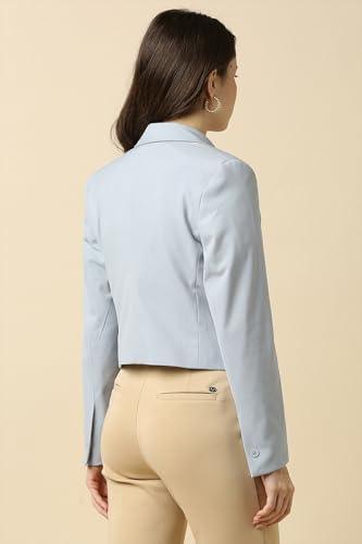 Allen Solly Women's Blazer (AHBZWRGFR16786_Light Blue