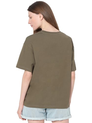 VERO MODA Women's Regular Fit T-Shirt (Ivy Green)