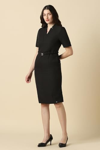 Women Black Solid Formal Dress