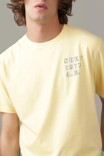American Eagle Men Yellow Logo Graphic T-Shirt
