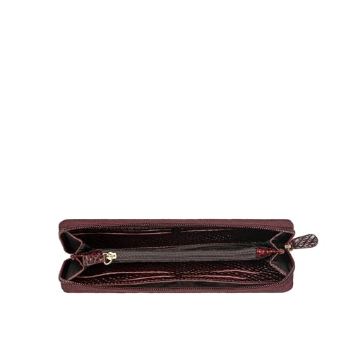 Hidesign Women's Cotton Ee Angara Wii Rf Medium Marsala Zip Around (Wallet)