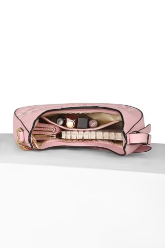 Women Pink Print Casual Handbag