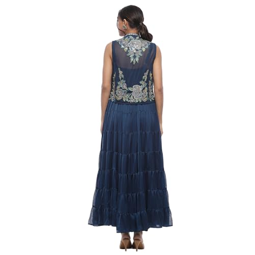 BIBA Women's BLU Georgette Kurta_34