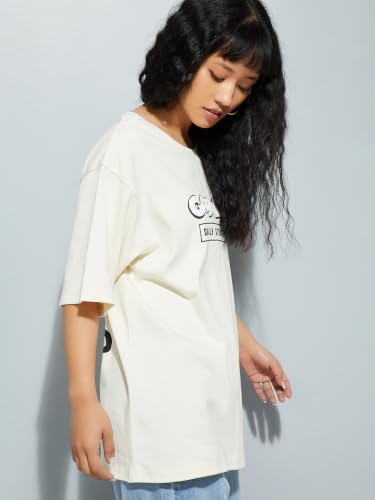 Max URB_N Women Garfield Printed T-Shirt (Beige_L)