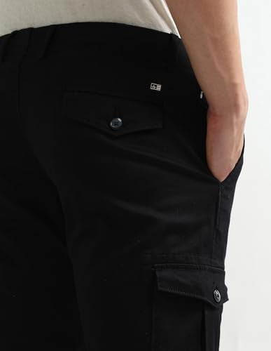 Arrow Sports Men's Regular Casual Pants (ASAKTR2567_Black