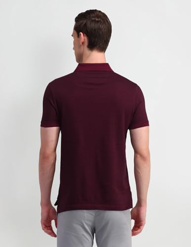 Arrow Men's Regular Fit Polo Shirt (ARAITS3154_Red