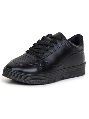 ATHCO Women's Slick Black Sneakers Shoes_07 UK (ATHDIP-23)