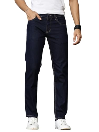 Thomas Scott Men's | Smart | Regular Fit | Mid-Rise | Clean Look | Stretchable | Jeans (TSJ224_Indigo_38)
