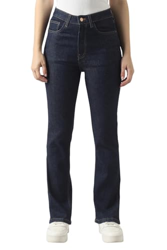 Women Navy Mid Wash Jeans