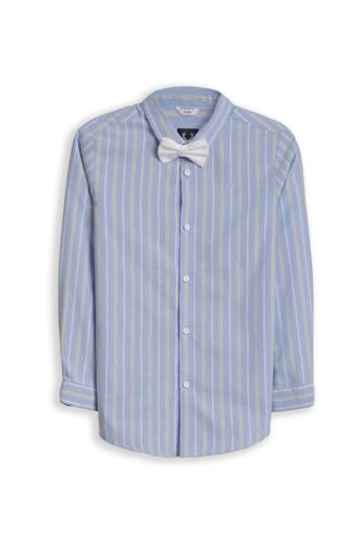 Boys Light Blue Stripe Party Shirt
