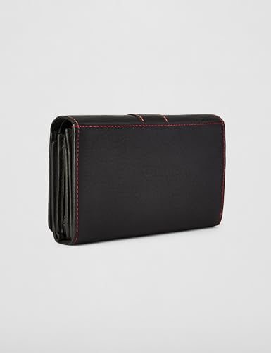 Calfnero Black Women's Wallet (6022-Black-Red)