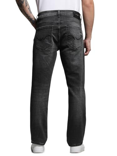 Jack & Jones Men's Regular Fit Low Rise Grey Jeans