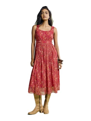 Aarke Ritu Kumar Wine Sanvii Midi Dress with Belt