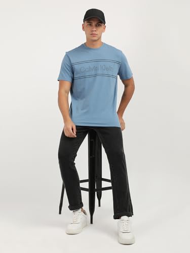 Calvin Klein Jeans Men's Regular Fit T-Shirt (40IC818422 Blue