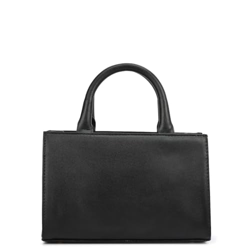 Da Milano Leather Sling Bag for Women - Silver & Black (LSB-02393)