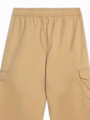 Girls Wide Leg Fit Solid Mid-Rise Cargo