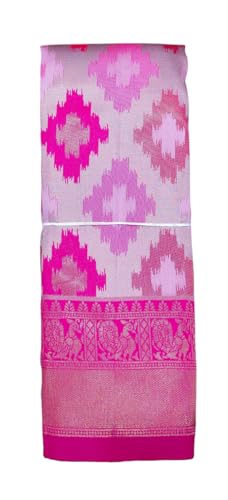 SREE KUMARAN Women's Kanchipuram Kubera Silk Pure Pattu Sarees With Blouse (VSK298-12), Blue