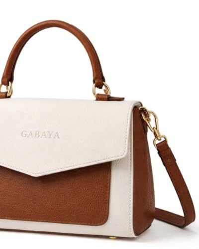 GABAYA Celest Mini Vegan Leather Handbag for Women | Structured Top Handle & Crossbody Bag | Elegant Designer Purse for Party, Office & Daily Use