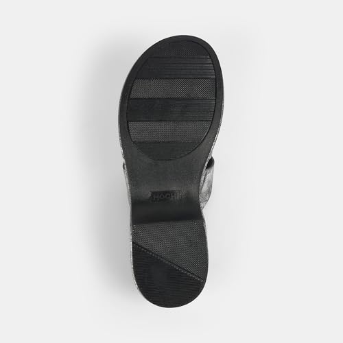 Mochi Women's Gun Metal Open Casual - Slides with Flat sole UK/7 EU/40(41-429)