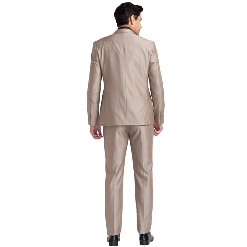 Park Avenue Men's Terry Rayon Blend Business Suit Pants Set (PIDL00259-O6_Dark Brown