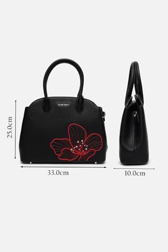 Allen Solly Womens embroidered black HANDBAG