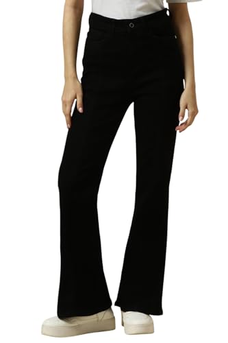 Women Black Regular Fit Dark Wash Jeans