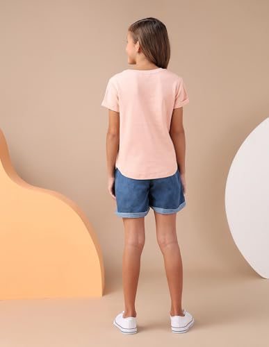 U.S. POLO ASSN. Girl's Relaxed Fit T-Shirt (UGSS25TSH227 Pink