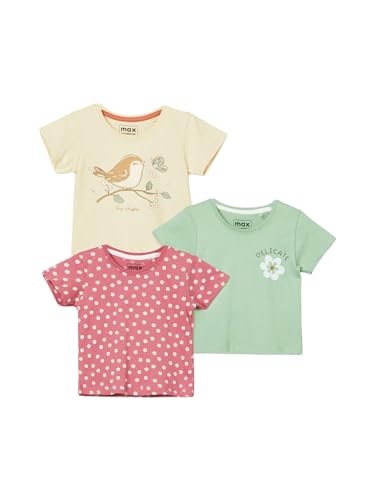 Max Girls Printed T-Shirt - Pack of 3 (Multicolour_18-24 M)