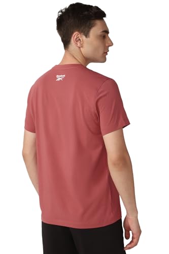 Reebok Men's Slim Fit T-Shirt (FW23NEW0094_Maroon