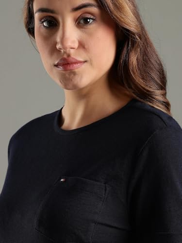 Tommy Hilfiger Cotton Crew Neck T-Shirt Dress Navy