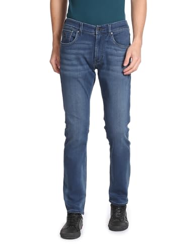 U.S. POLO ASSN. Men's Slim Tapered fit Modal Jeans (UDJEN0699_Blue_38)