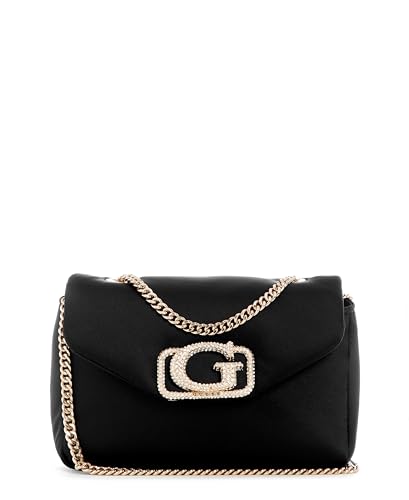Guess Women Black Solid Prue Mini Convertible Flap Crossbody Bag
