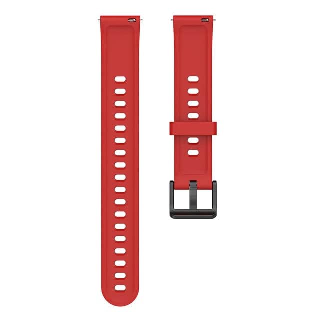 Meyaar Strap Band Only Compatible With realme Band 2 (Not For Any other Brand Watch) : (Tracker Not Included) (Strap Only) (Silicone (Red))