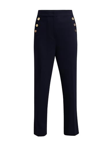 VERO MODA Womens Straight Fit Pants Dark Navy