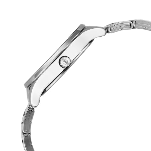 Titan Classique Plain 3 Hands Black Round Dial Silver A1Stainless Steel Strap Women's Watch - 2670SM12