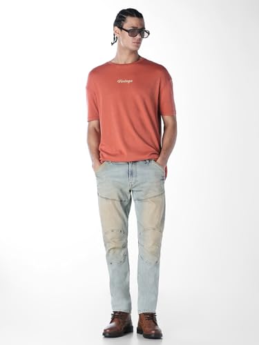 Jack & Jones Men Oversized Orange Tshirt