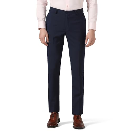 blackberrys Men B-91 Fit (Super Slim) Formal Trouser Navy