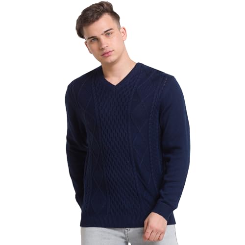 Colorplus Tailored Fit Blue Sweater for Men