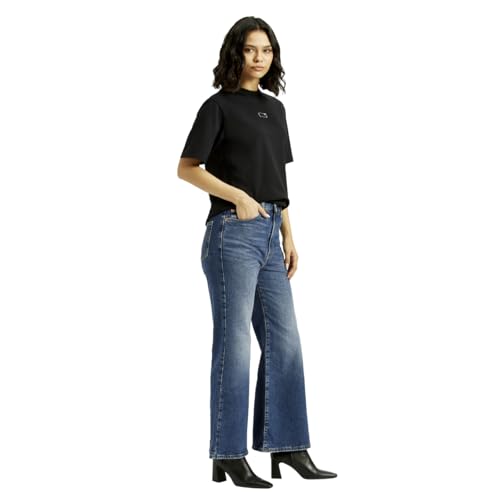 Levi's Women's Mid Rise Flared Fit Blue Jeans