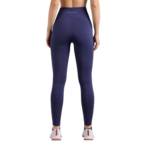 Skechers Women's Skinny Leggings (LG42-NVPR_Navy/Purple