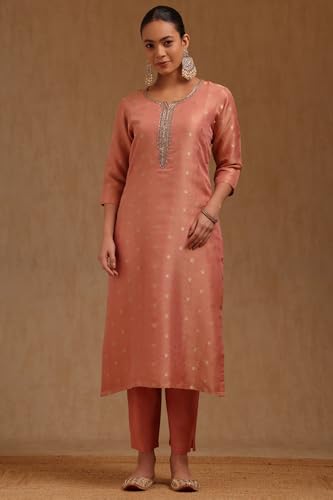 Soch Women's Organza Salwar Suit Set (EWA5CD22348_Peach