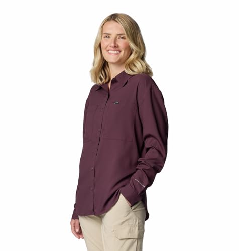 Columbia Womens Silver Ridge Utility Long Sleeve Shirt, Moonvista, S