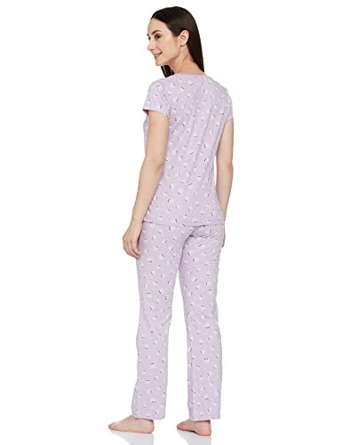 Max Plus Size Women All-Over Printed PJ Set (SP23TS01LAVENDER)_XXL