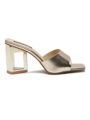 Flat n Heels Womens Gold Pumps FnH 2125-GD