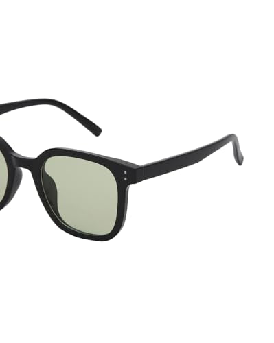 Carlton London Black Toned with Green UV Protected Lens Rectangle Sunglass for unisex